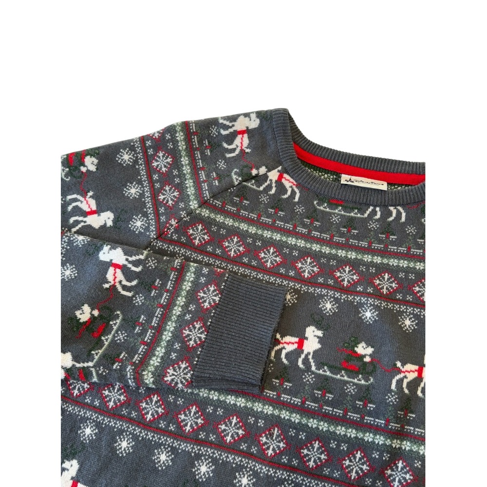 Disney Parks Mens Gray Fair Isle Sweater, Medium